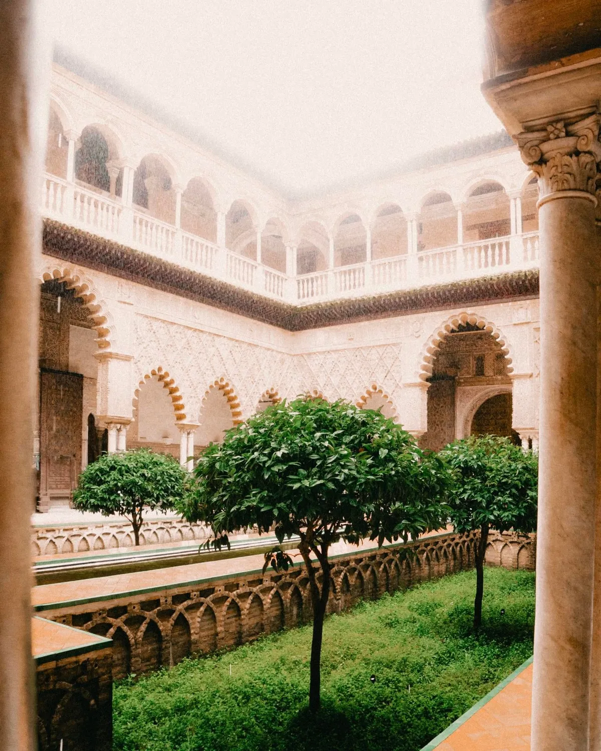 Rainy day in Alcazar, Seville