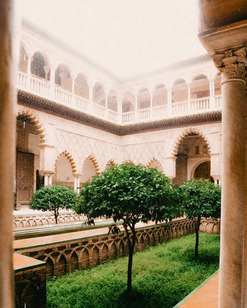 Rainy day in Alcazar, Seville