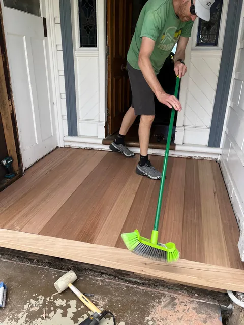 Pa and I fixed up our door step!