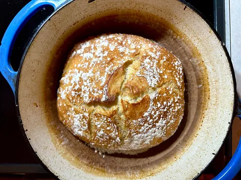 Mozzarella, tomato, and pesto melt on [homemade] bread