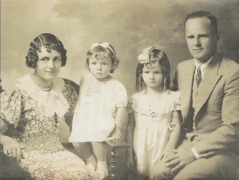 I can't get enough of this wonderful 1933 portrait of my dad's parents and sisters