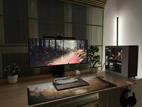 Monitor bar helps bring the look together. :)