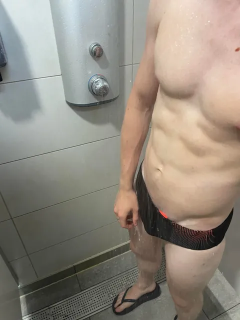 [23] Swipe to undress me in the changing room showers