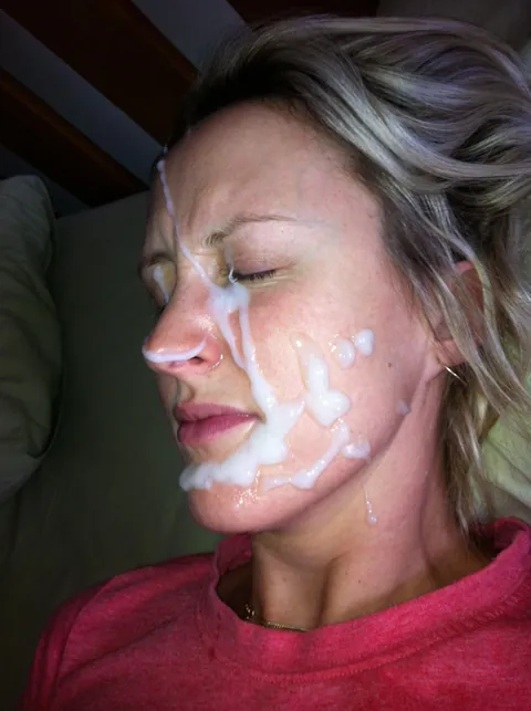 💕Massive cum eruption all over my face and in my hair 🍆💦👱🏻‍♀️