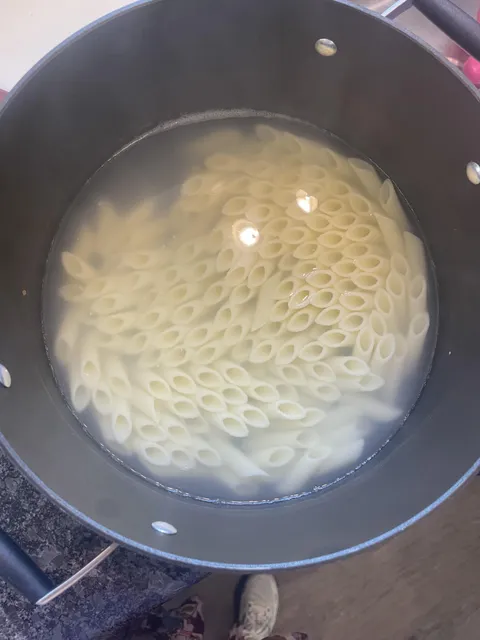 The way my penne aligned after cooking