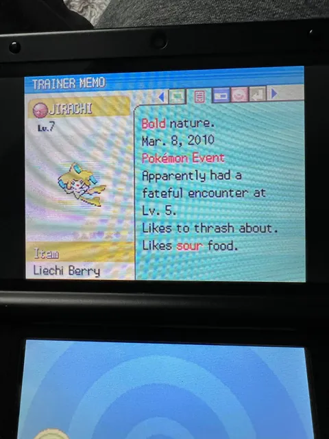 Absolutely insane find in a copy of Pokemon Pearl I bought today