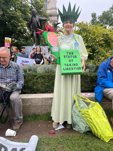 Trump is not welcome in the UK. OC from today’s protest in London
