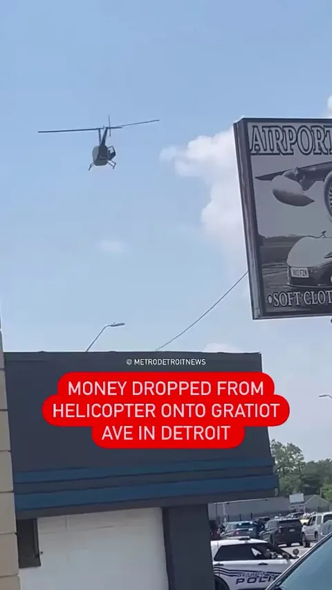 The owner of a Detroit car wash who recently passed away had a helicopter drop thousands of dollars onto people in his city as his last dying wish.