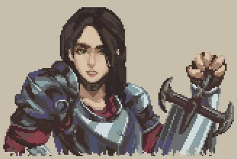 practiced shading metal in medieval fantasy-esque pixel art. Going back to making pixel arts