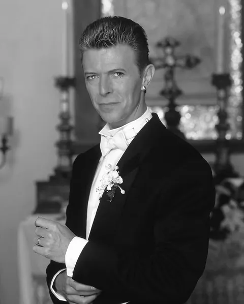 Iman &amp; David Bowie on their wedding day in Florence, Italy, June 6, 1992