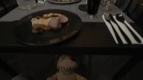 Disrespectful dinner date forced to publicly masturbate by voodoo doll