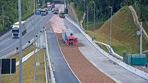 A runaway truck ramp is a safety feature on highways designed to stop trucks that have lost their brakes
