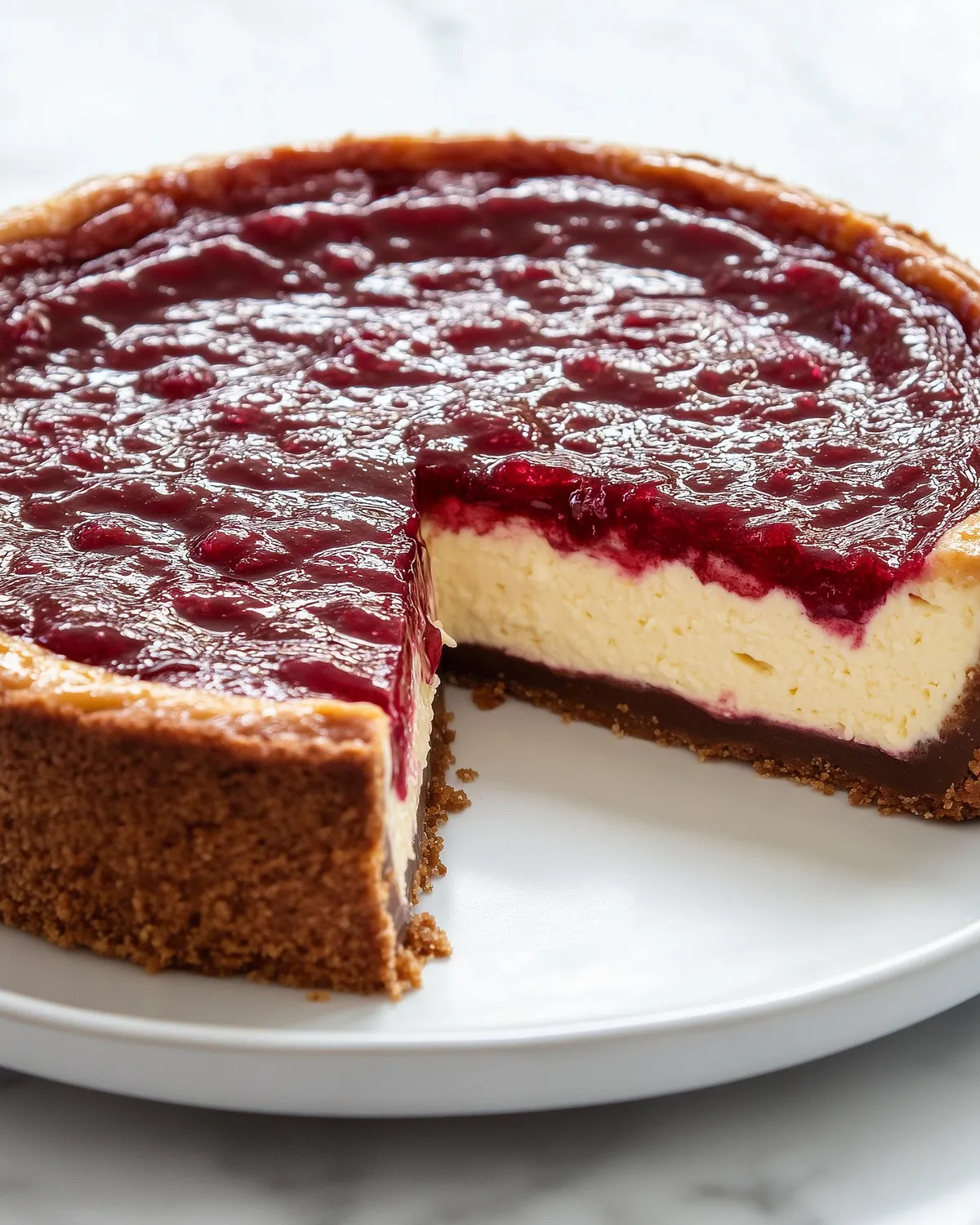 No Bake Raspberry Cheesecake