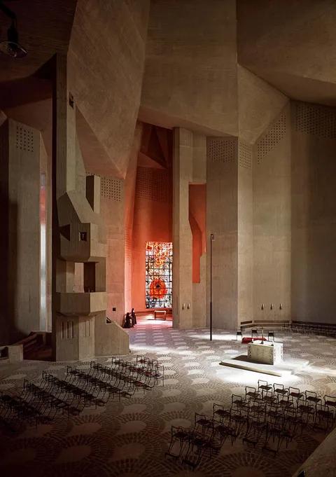 Mariendom (Pilgrimage Church), Neviges, Germany, designed by Gottfried Böhm in 1968. Böhm, a sculptor as well as a Pritzker Prize-winning architect, died yesterday aged 101.