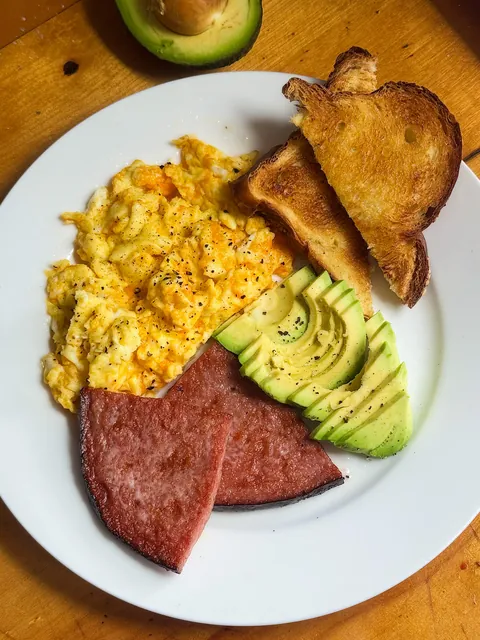 [homemade] Cheese eggs and smoked ham