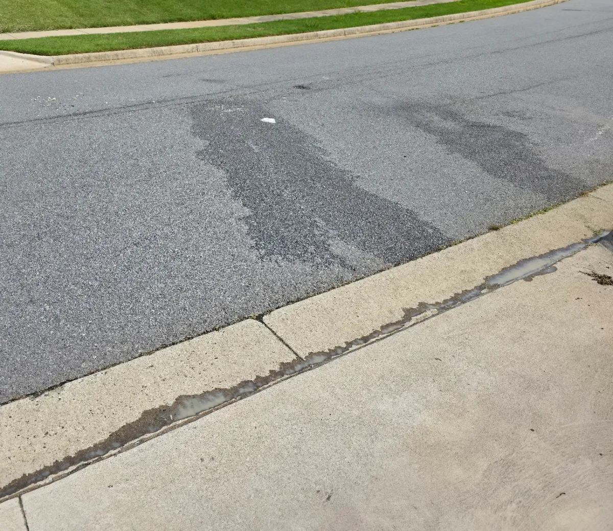 Every week the Garbage truck drains it's juices in front of my house