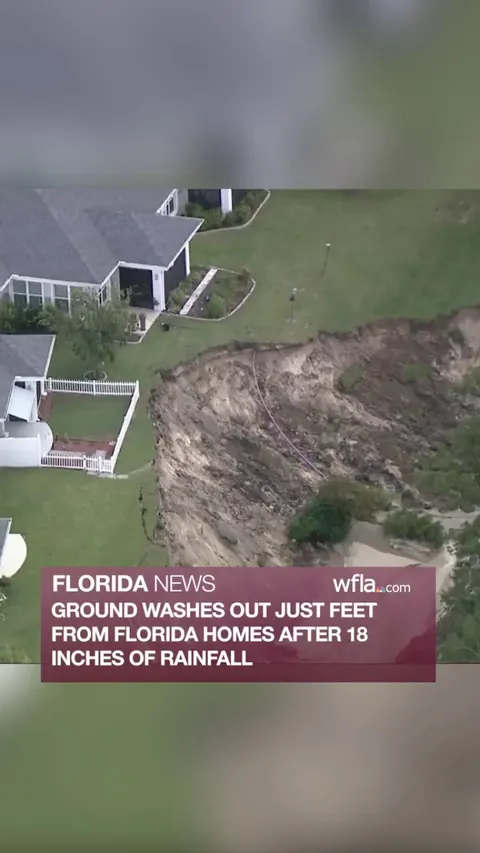 Central Florida roads and yards were left washed out after weekend storms dumped almost 18 inches of rain