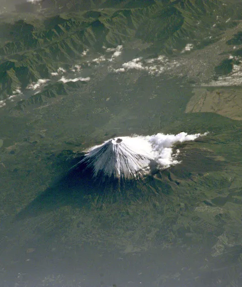 Mount Fuji from space