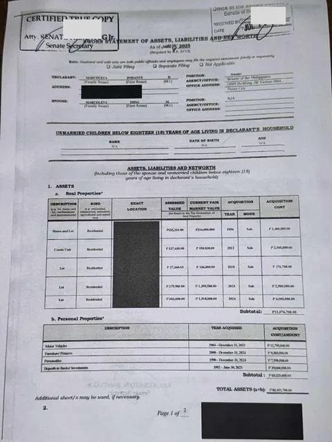 Marcoleta declares 112M in campaign expenses with 0 donations in his SOCE. Tapos 51M lang ang laman ng SALN nya.
