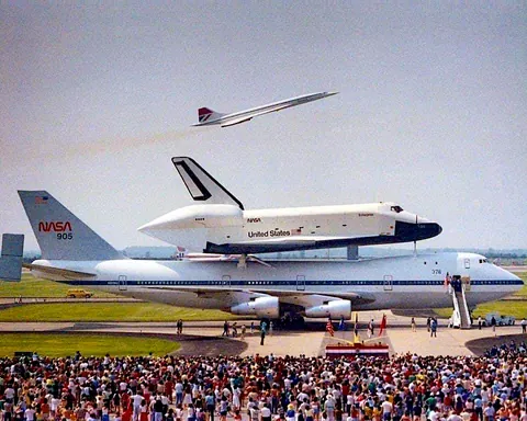 A once-in-a-lifetime sight at Washington Dulles International Airport in 1986