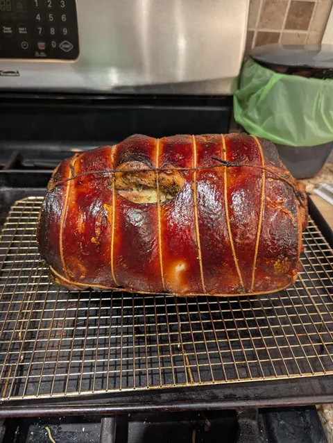 [Homemade] Porchetta from a 10lb pork belly