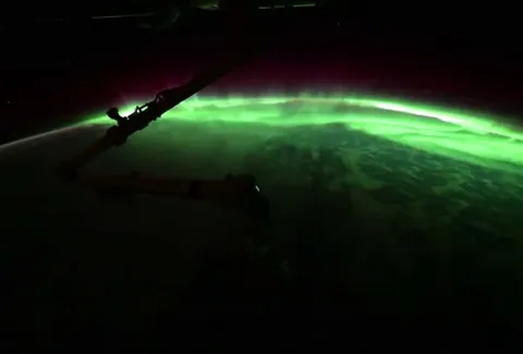 Aurora pass last night while ISS was between Antarctica and Australia, details in comments.