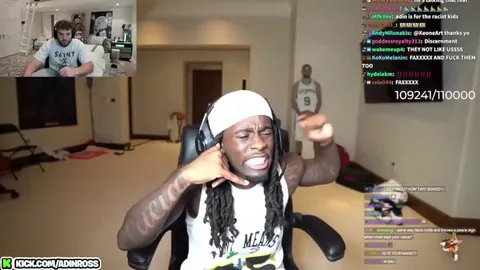 (context) Kai said he won't collab with Adin on stream because he's not in the mental state to deal with Adin's kick chat spamming "watermelons and gorillas"
