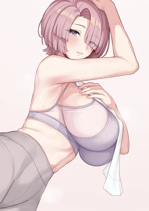 Mao wiping her sweat (Evan Yang) [Gakuen Idolmaster]