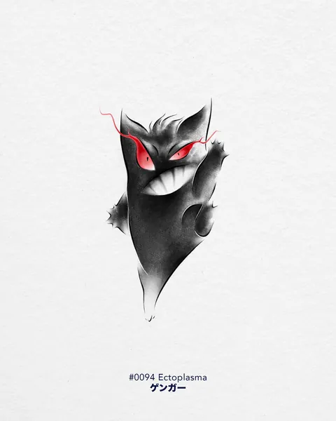 Pokemons in japanese traditional style