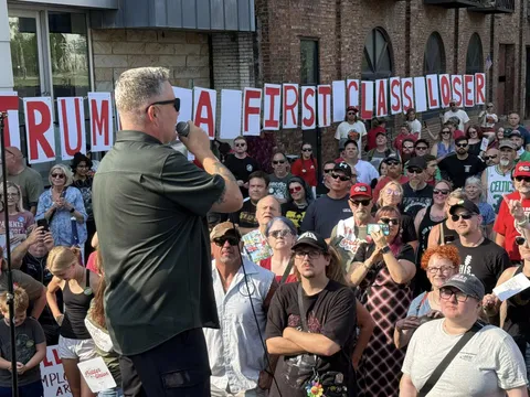 [OC] Dropkick Murphy &amp; AFL-CIO in Cleveland - TRUMP'S A FIRST CLASS LOSER by Burning River Brigade