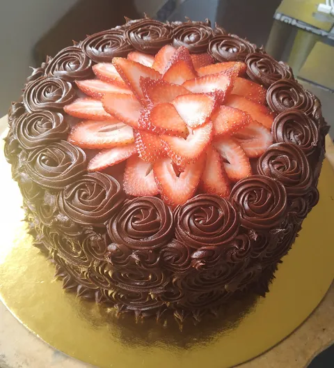 What do you think of my strawberry chocolate cake?