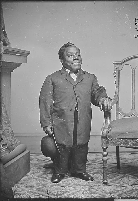 An African American with dwarfism, circa 1863.