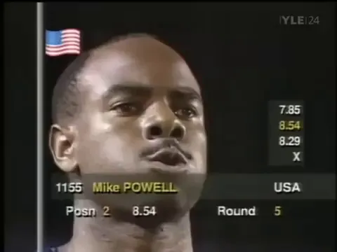 Mike Powell long jump record, 8.95 mtrs. Record holds after 30 years