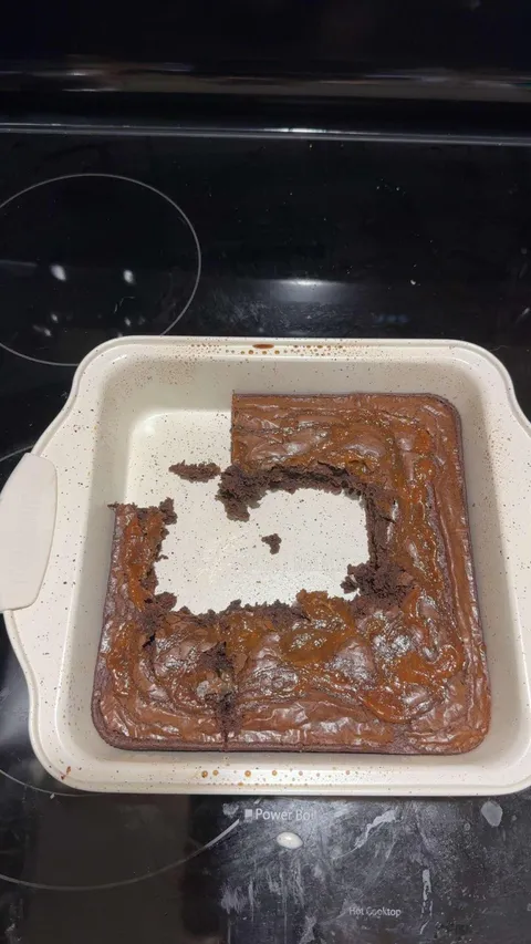 My son-in-law cut a piece of brownie for himself. We are debating if he stays in the will.