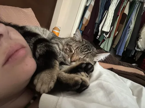 I wake up to him sleeping like this every morning