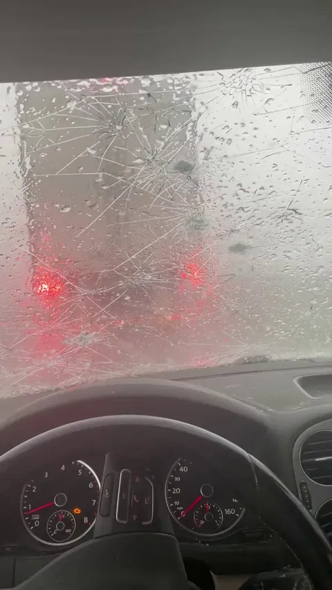 Got caught in a hail storm yesterday
