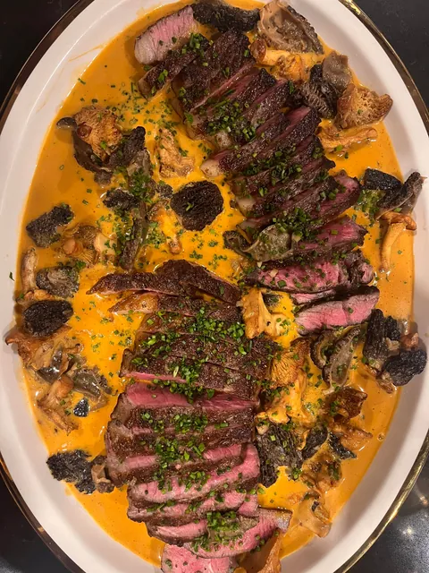 [Homemade] Steak, lobster bisque, morels and chanterelles