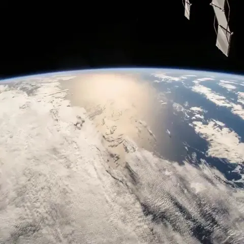 The Pacific Ocean from 253 miles above the Earth's surface.