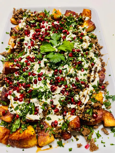 Halloumi Fatteh - 1st try [homemade]