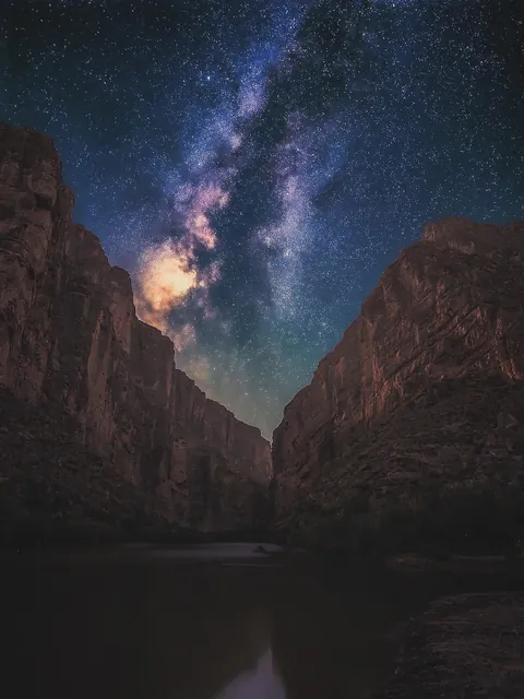 ITAP of the Milky Way over Santa Elena Canyon in Big Bend