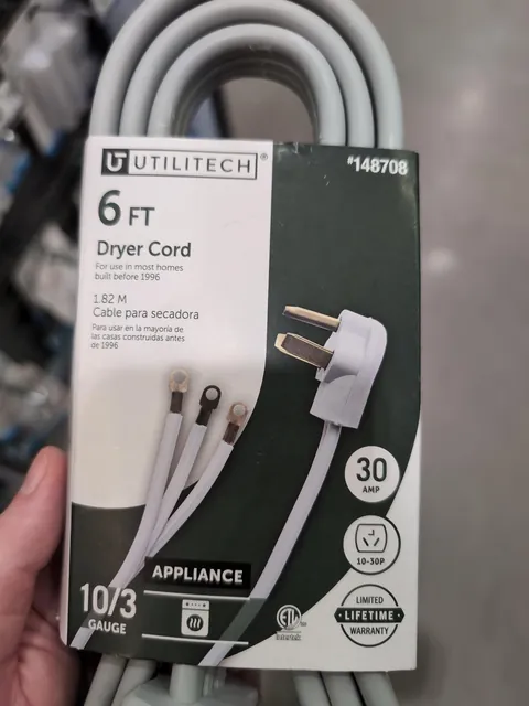 Bought a dryer without a cord. Will this one work?