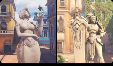 New couple trend: Matching giantic statues