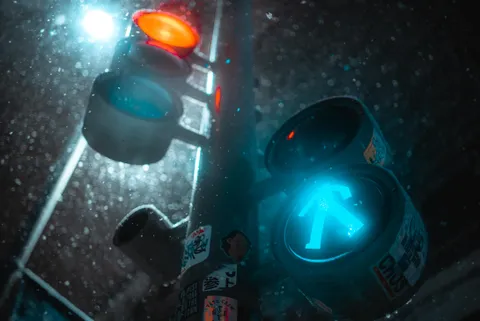 ITAP of Traffic lights in the snow.