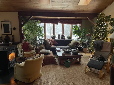 My mom’s place is ridiculously cozy