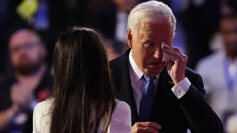 Biden in an emotional moment at the DNC.