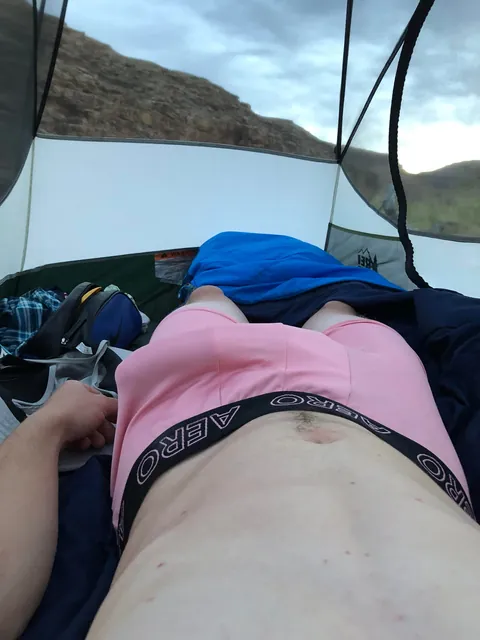 My cock tenting in my tent lol