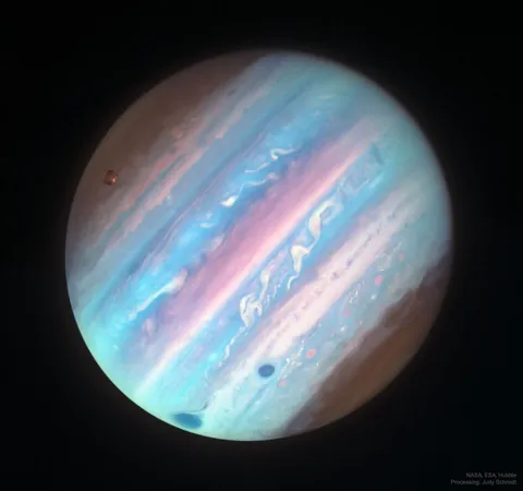 Jupiter and Ganymede in Ultraviolet
