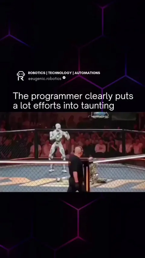 Robot taunting opponent