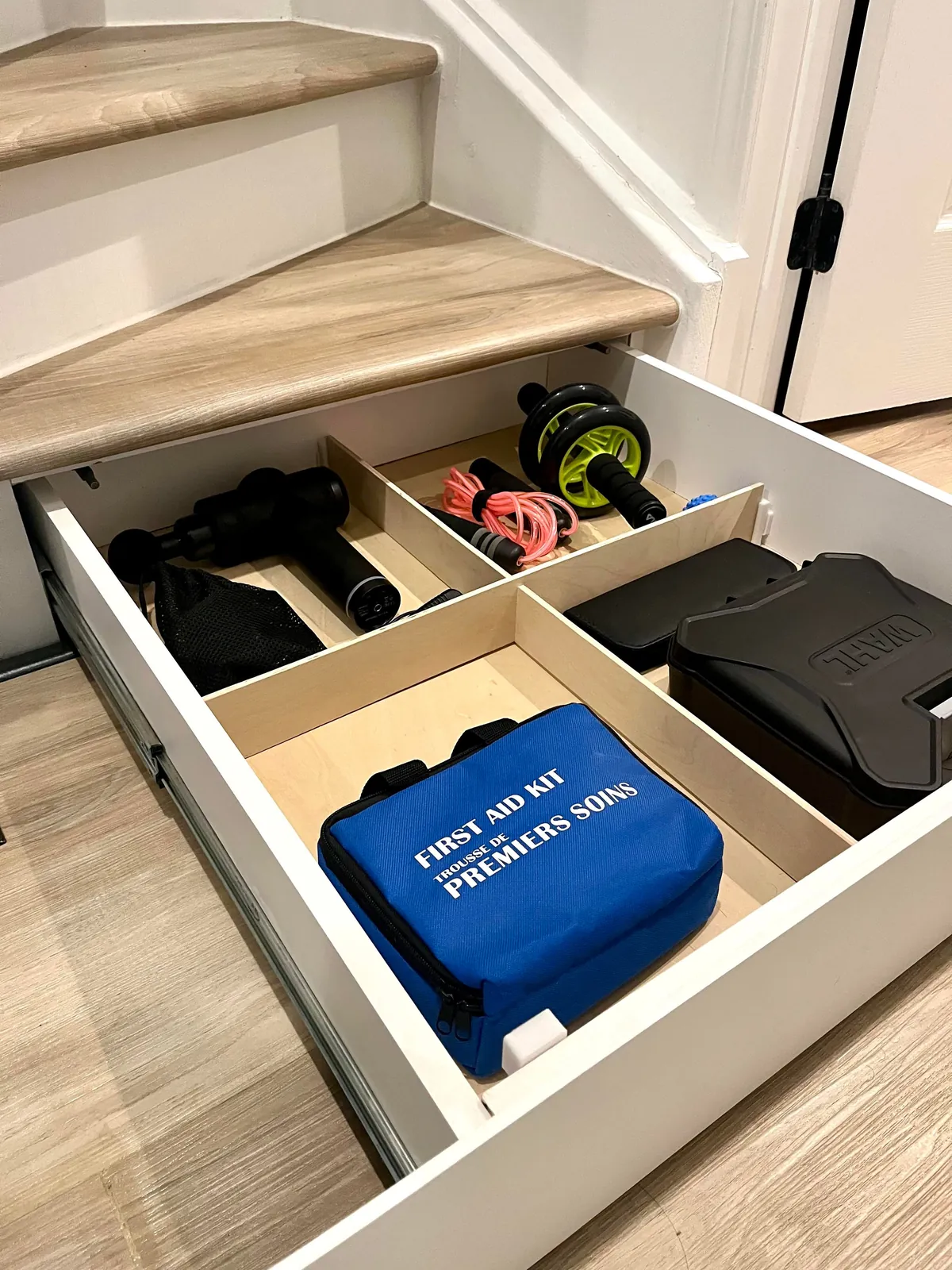 Made a staircase drawer