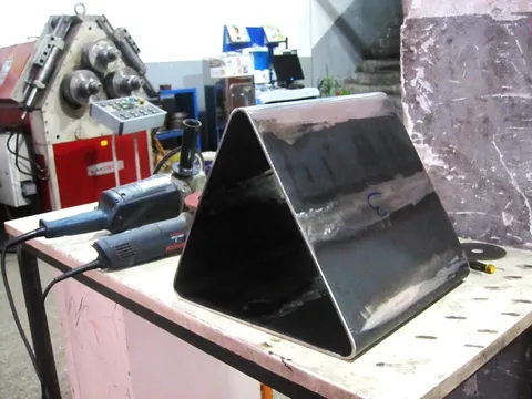 Built this TV console from scratch. Took me 3 months and a lot of swearing.